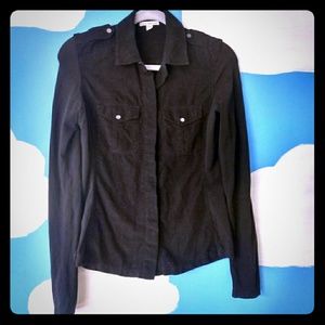 Standard James Perse Black Long Sleeve Shirts with